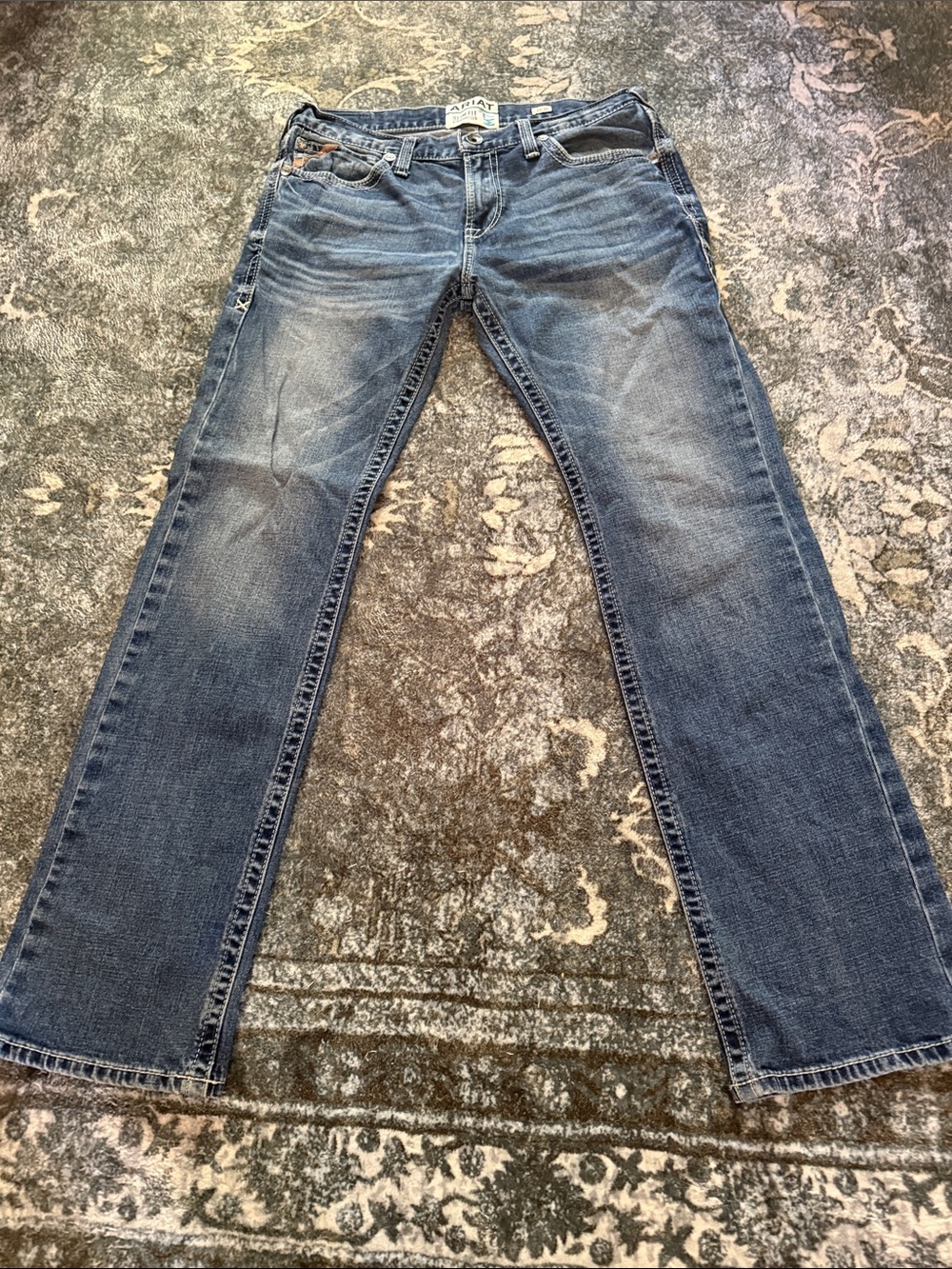 Ariat Men's Bootcut Jeans in Medium Blue Wash